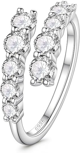 MOOSEA 5‑Stone Moissanite Band Ring 1.2ct